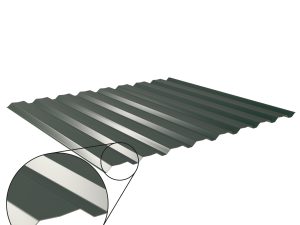 W-20/1100LAZ, RAL 6005-moosgrün Aluminium D=0,70 mm, 25µm Polyester