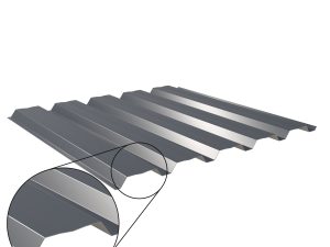 W-35/1035LAZ, RAL 7016-anthrazitgrau Aluminium D=0,70 mm, 25µm Polyester
