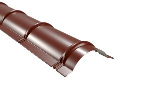 Firstbleche, halbrund, 1860 mm 25µm Polyester, RAL 8012 rotbraun
