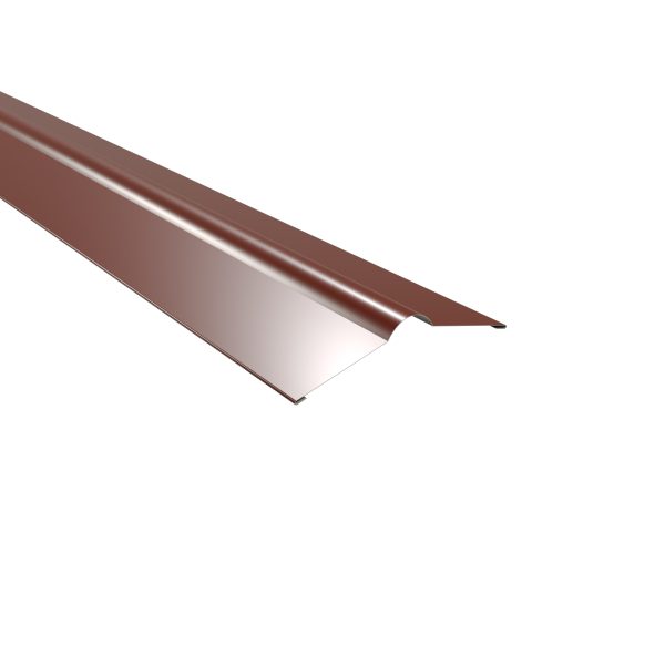 Firstbleche, flach, 140x140x2000 mm 25µ Polyester, RAL 8012 Rotbraun