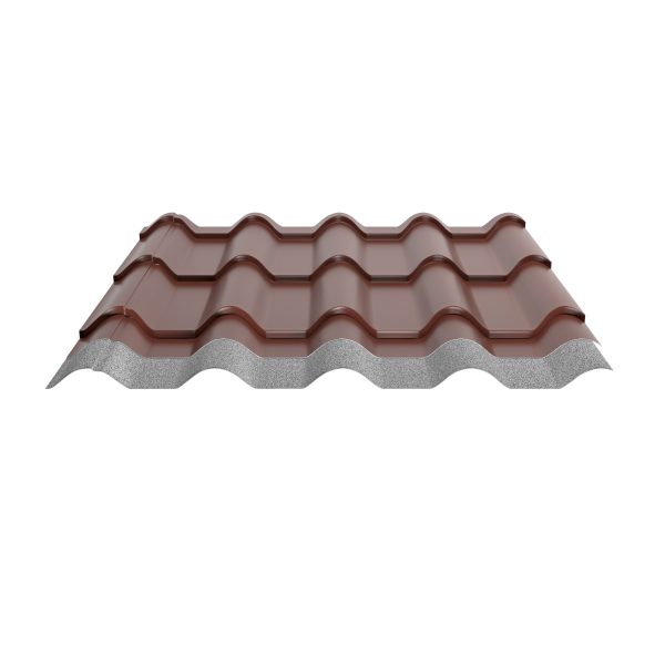 Typ Europa, RAL 8012-rotbraun aus Aluminium D=0,70 mm, 25µm Polyester