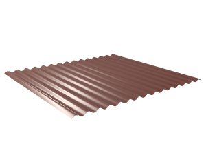 W-1/1064LK, RAL 8012-rotbraun Profil 76/18-Sinus, Aluminium D=0,70 mm, 25µm Polyester