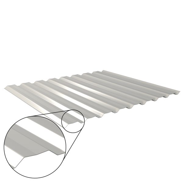 W-20/1100LAZ, RAL 9006-weißaluminium Aluminium D=0,70 mm, 25µm Polyester