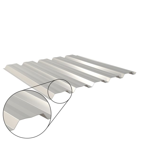 W-35/1035LAZ, RAL 9006-weißaluminium Aluminium D=0,70 mm, 25µm Polyester