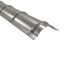 Firstbleche, halbrund, 1860 mm 25µm Polyester, RAL 9007-graualuminium