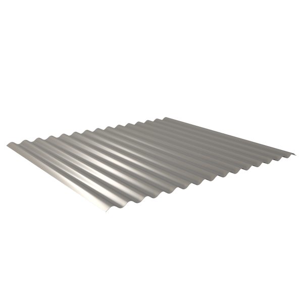 W-1/1064LK, RAL 9007-graualuminium Profil 76/18-Sinus, Aluminium D=0,70 mm, 25µm Polyester