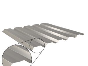 W-35/1035LAZ, RAL 9007-graualuminium Aluminium D=0,70 mm, 25µm Polyester