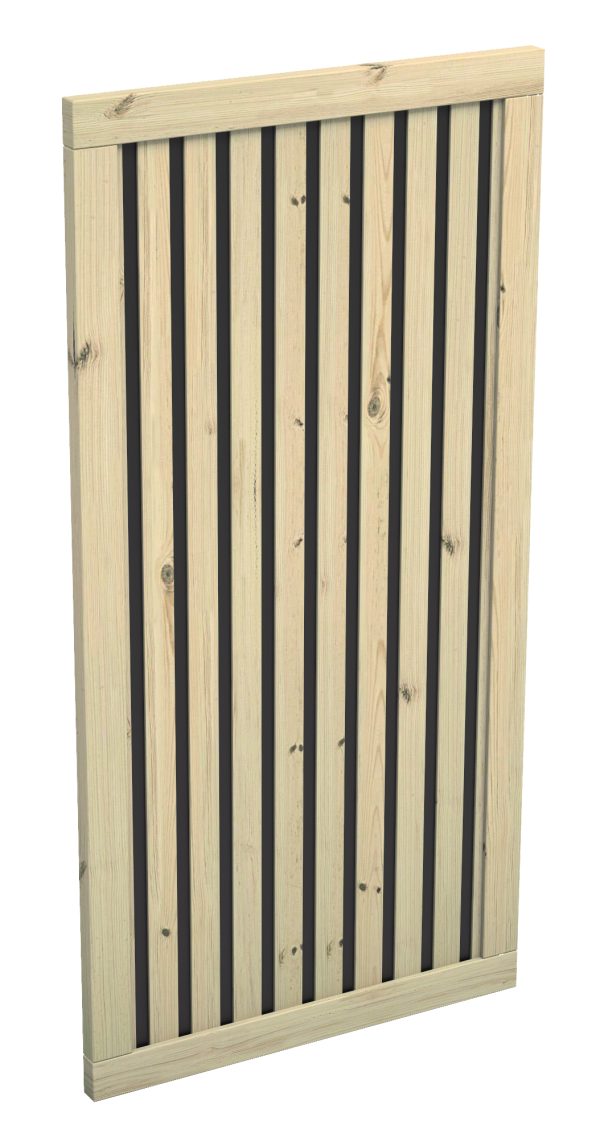 Almeria Dichtzauntür, Fichte KDI-grün 100 x 180 cm, ohne Beschlag VE = 006