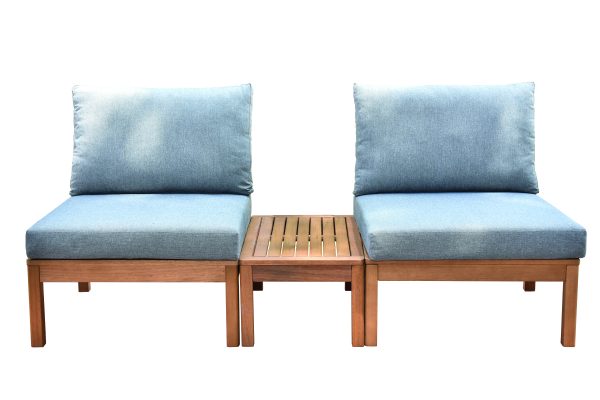 Ballina Gartenlounge, Eukalyptus Tisch, klein 72x43x31,5 cm VE = 000, FSC-zertifiziert (FSC 100%) – Bild 3