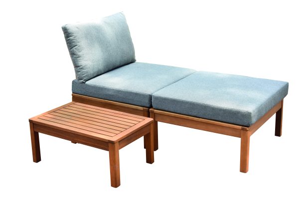 Ballina Gartenlounge, Eukalyptus Tisch, groß 72x72x31,5 cm VE = 000, FSC-zertifiziert (FSC 100%) – Bild 2