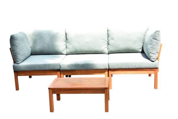 Ballina Gartenlounge, Eukalyptus Tisch, groß 72x72x31,5 cm VE = 000, FSC-zertifiziert (FSC 100%) – Bild 3