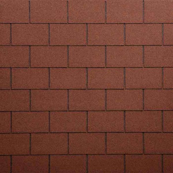 Bitumen-Premium-Dachschindeln (EN544) Rechteck, 3,05 m²/ Paket, rot VE = 052