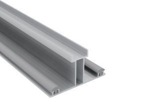 16 mm Alu-Unterprofil 50 mm | L= 7000 mm VLF-OPV50, mit montierten Dichtungen !