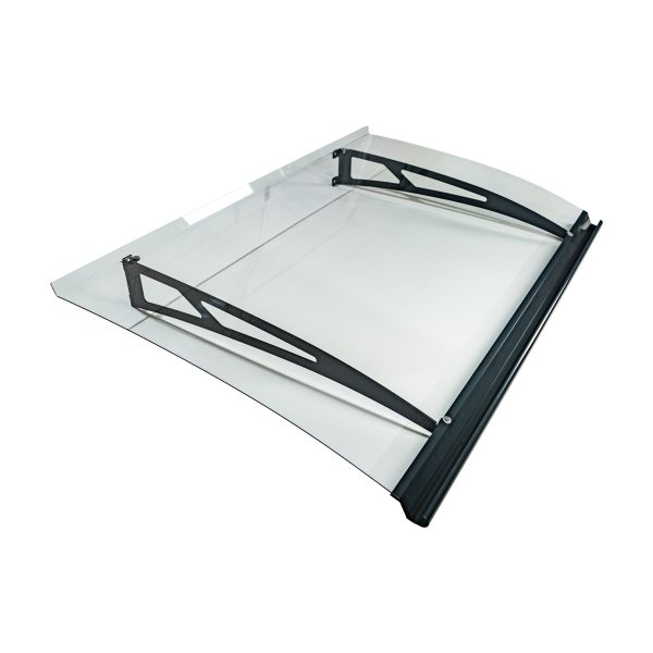 Haustürvordach - 1400 x 900mm aus Polycarbonat  | RAL 7016