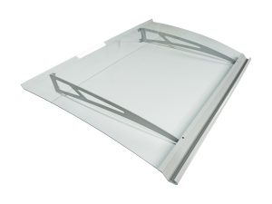 Haustürvordach - 1400 x 900mm aus Polycarbonat  | RAL 9006