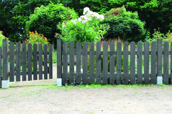 Frieslandzaun Fichte Basaltgrau 300 x 80 cm, gerade Doppeltor VE = 003 – Bild 2