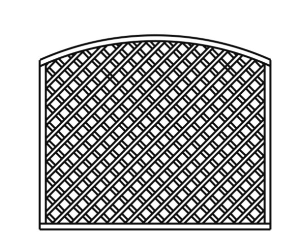 Palma classic Rankzaun m. Leimholzbogen 180 x 150/131 cm VE = 012 – Bild 3