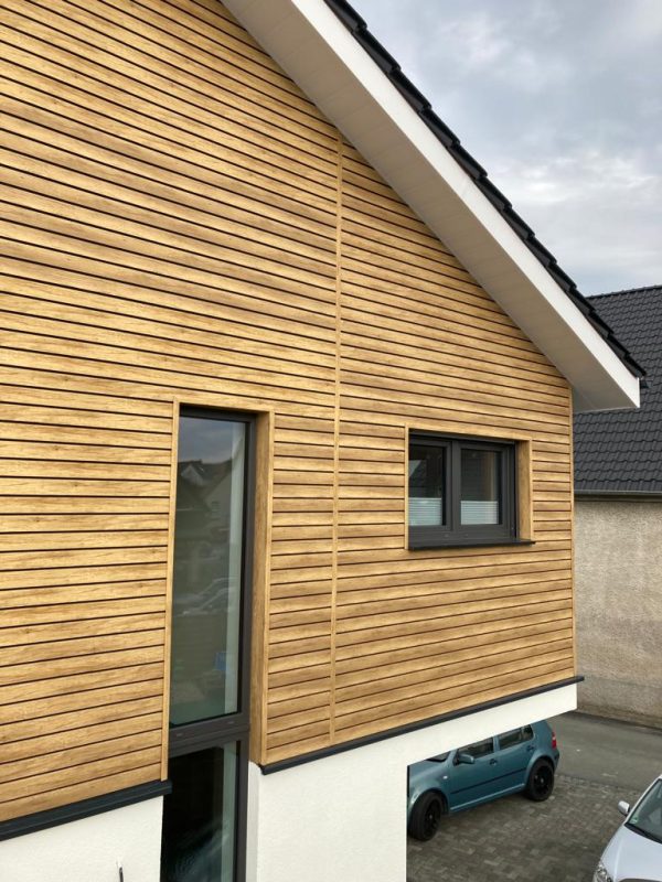 Doppelprofil mit Schattenfuge, foliert 17x200 mm, Länge 6,0 m, honey oak Pflegeleicht aus langlebigem Fenster-PVC – Bild 7