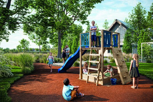 Kinderspielturm Paula, KDI-grün / blau 160 x 194 x 220 cm VE = 000