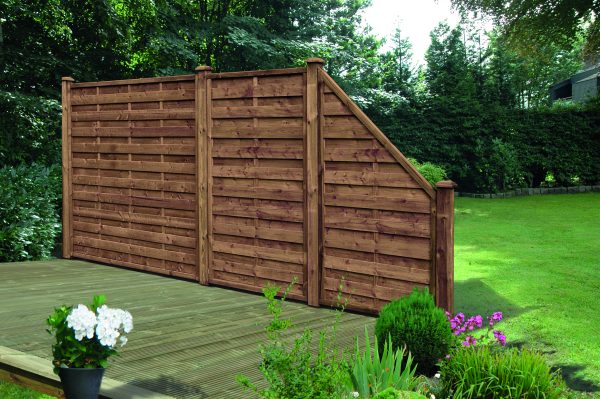 Madras Dichtzaun Fichte Hellbraun 180x180 cm VE = 012 – Bild 2