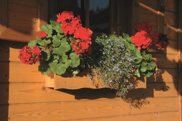 JODA Blockhaus Blumenkasten 130 cm inkl. Kunststoffeinsatz