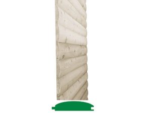 19,5X96 mm Fichten Blockhausprofil. Länge 3,00 m 10 mm Feder, 6 Stück, foliert keine TN