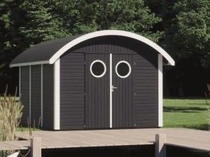 Joda Gerätehaus Rerik 30/20 Eiche RAL 1028 / Anthrazit RAL 7016 VE = 000