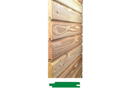 19,5X96 mm Lärche Rundkantenprofil (6 Stck/ Paket) L: 4,00 m