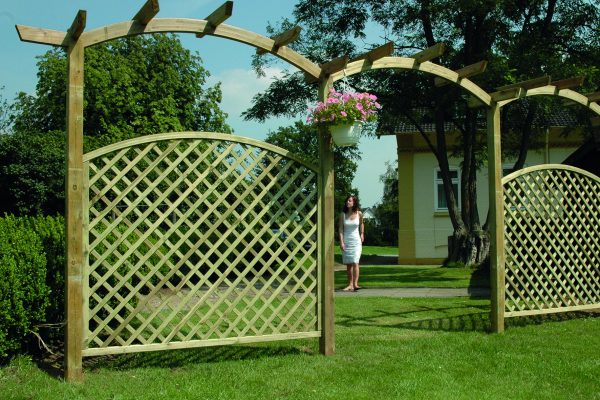 Palma classic Rankzaun m. Leimholzbogen 180 x 150/131 cm VE = 012 – Bild 2