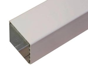 JODA Pfosten dekor zum Aufschrauben 100x100x1090 mm, inkl. Stahlkern 1090 mm Pflegeleicht aus langlebigem Fenster-PVC
