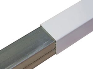 JODA Pfosten dekor zum Einbetonieren 100x100x1090 mm, inkl. Stahlkern 1600 mm Pflegeleicht aus langlebigem Fenster-PVC