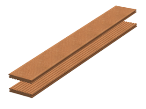 megawood® CLASSIC Diele – naturbraun – Massivprofil – einseitig 8 Nuten & einseitig 16 Wellen *** BITTE BEACHTEN SIE DIE megaw