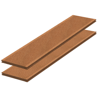 megawood® CLASSIC JUMBO Diele – naturbraun – Barfußdiele – Massivprofil