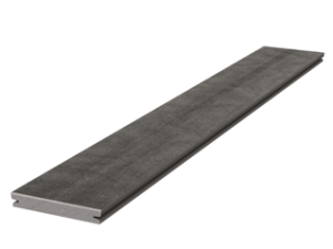 megawood® DELTA Diele – varia grau mit Farbverlauf – jede Diele ein Unikat – Sichtseite mit wasserableitender Geometrie durc