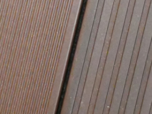 VivaDeck® GCC/WPC, grob/fein- – Terrassendielen – braunschwarz – ART.NR.'VGCC1' Kombi-Wendeprofil mit Rund-Hohlkammern ZWINGEND MIND