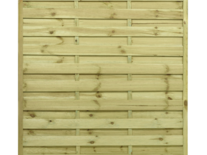 Dichtzaun FÖHR – Nadelholz KDI grün – Rahmen ca. 45 x 45 mm Lamellen ca. 9 x 95 mm – V2A geschraubt