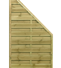 Dichtzaun FÖHR – Nadelholz KDI grün – Rahmen ca. 45 x 45 mm Lamellen ca. 9 x 95 mm – V2A geschraubt