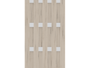 Jumbo WPC Sichtschutz Alu Sand – Profile: 10 x 115 mm edelstahlverschraubt – Querleiste aus Aluminium : 15 x 90 mm – Abmessungen: 95