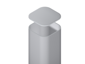 Metallpfosten Silber T1593