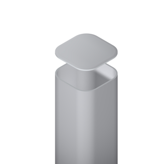 Metallpfosten Silber T1585