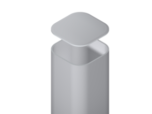 Metallpfosten Silber T1589