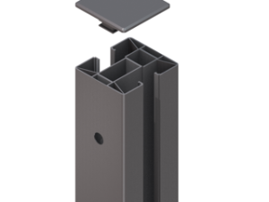 System Klemmpfosten Anthrazit – aus Aluminium – bestehend aus 2 Halbpfosten. Passend für System WPC und System Glas. Die Pfosten sin