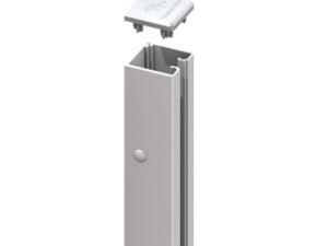 System U-Klemmprofil Silber – Aluminium – pulverbeschichtet Silber – inkl. Kunststoffkappe. Geeignet für Zaunfelder mit einer Mate