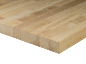 Hevea-Massivholzplatte – keilgezinkte Lamellen – Bluestar Premium – D3 verleimt