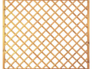Diagonal-Rankzaun 180 x 150 cm
MW 10 x 10 cm, Rahmen 45/45 mm, kdi grün
Leisten 12 x 30 mm, genagelt