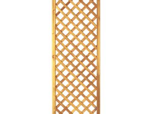 Diagonal-Rankzaun 60 x 180 cm
MW 6 x 6 cm, Rahmen 45/45 mm, kdi grün
Leisten 12 x 30 mm, genagelt