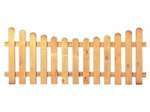 HEIKO-Gartenzaun Tiefbogen 200 x 80/65cm
Latten 20/90 mm, glatt, kdi grün
Riegel 25/70 mm