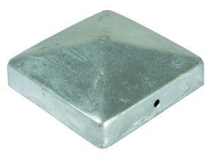 Pfostenabdeckung aus Metall 7 x 7 cm 
Pyramide Feuerverzinkt