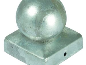 Pfostenabdeckung aus Metall 7 x 7 cm 
Kugel Feuerverzinkt