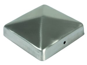 Pfostenabdeckung aus Metall 7 x 7 cm 
Pyramide Edelstahl